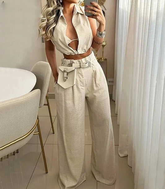 Women Two Piece Pants Set