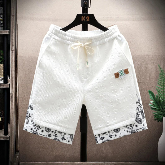 Wave Pattern Summer Running Shorts