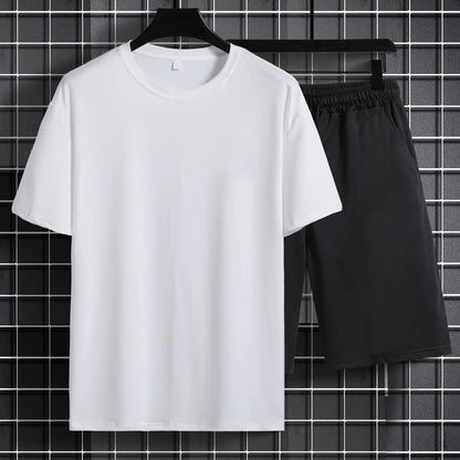 men's summer casual Los Angeles print set